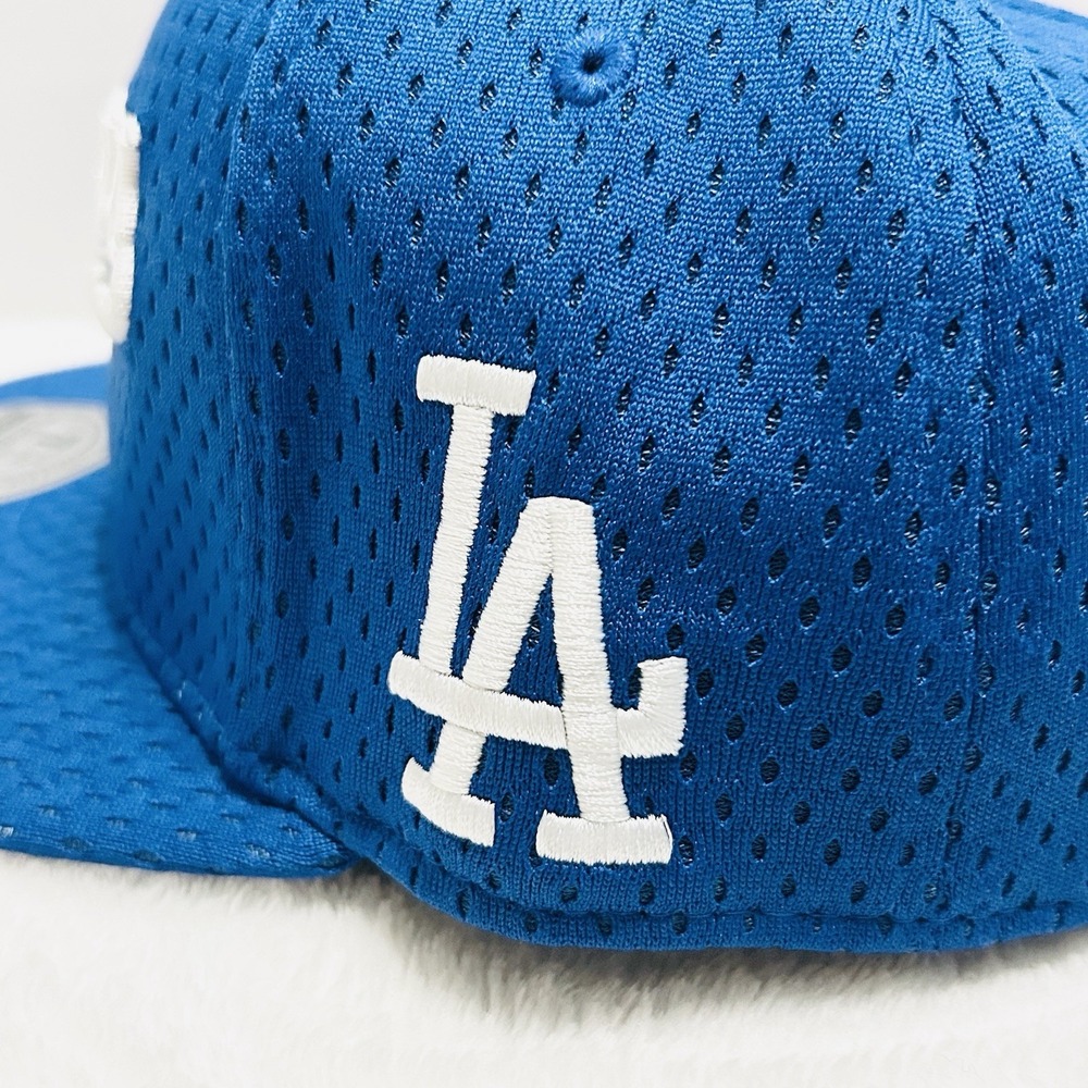 Mitchell & Ness Los Angeles Dodgers Script Liberty Fitted Hat Cap 7 1/4 Blue MLB - Picture 5 of 7